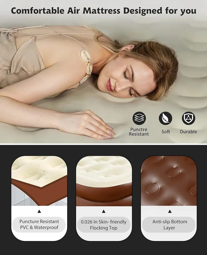 Elevated Air Mattress with Built-In Electric Pump & Pillow – Perfect for Home, Guests & Camping image 28