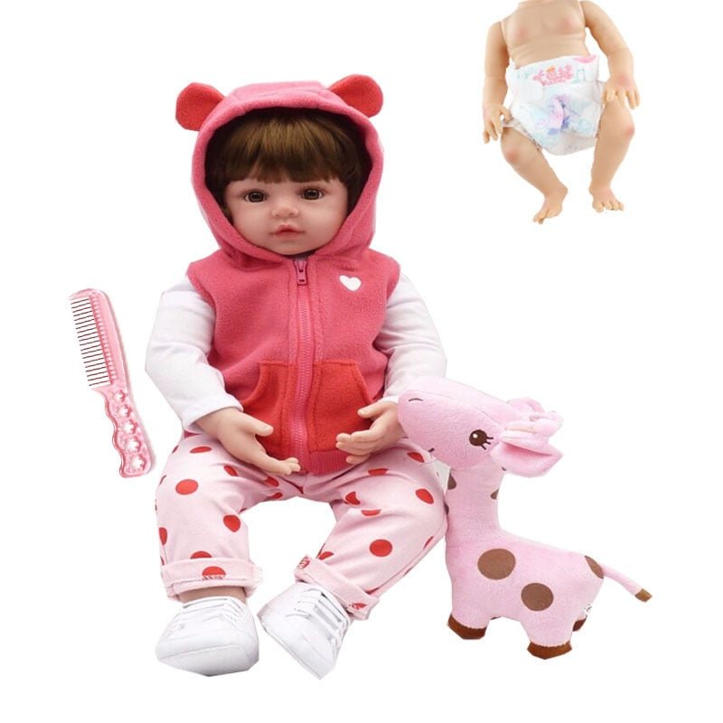 48CM Full Silicone Reborn Lifelike Super Toddler Baby Kid Toy Doll image 25