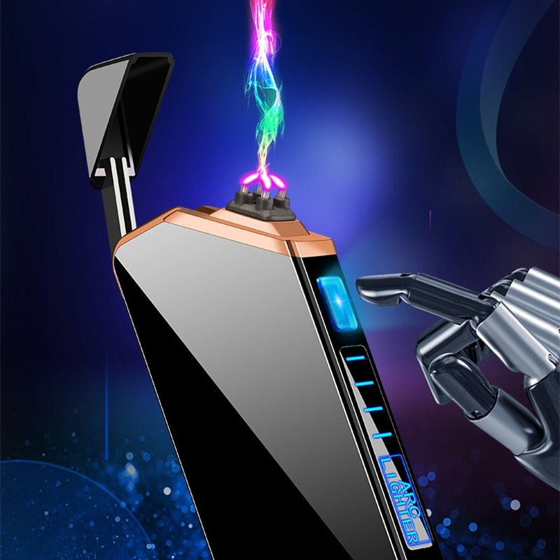New Double Plasma Windproof Electric Arc Cigarette Lighter image 4