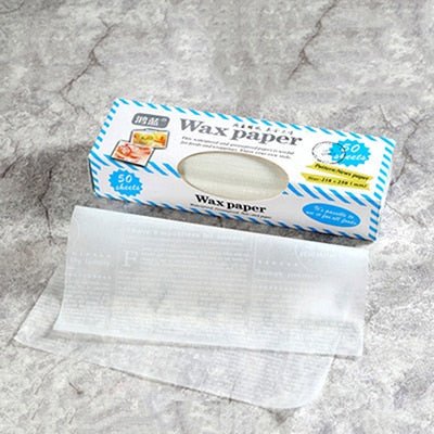 50Pcs/Lot Wax Paper Food Grade Grease Paper Food Wrappers |Wrapping Paper For Bread Sandwich Burger Fries | Oilpaper Baking Tools - Letter with Box image