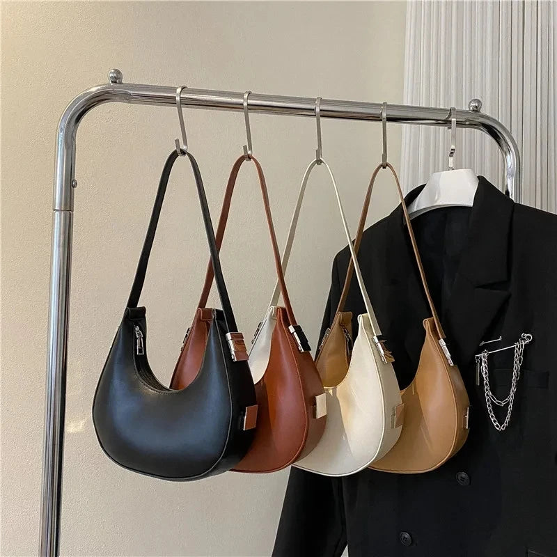 Luxury Underarm Tote Bags for Women ‚Äì Half Moon Hobo Bag, PU Leather Shoulder Bag & Clutch Purse image 1