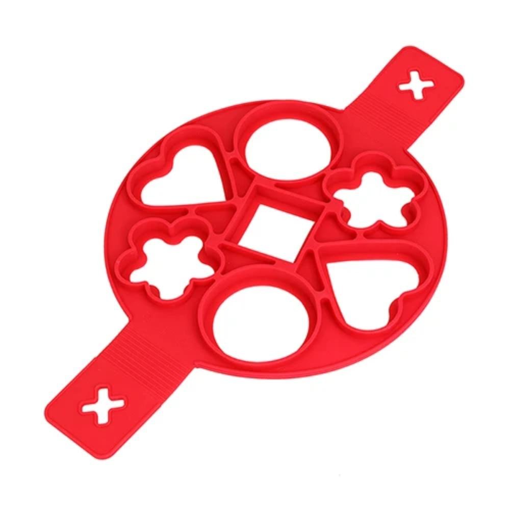 1Pcs Non Stick Silicone Fantastic Egg Pancake Maker - HEART-FLOWER-ROUND image