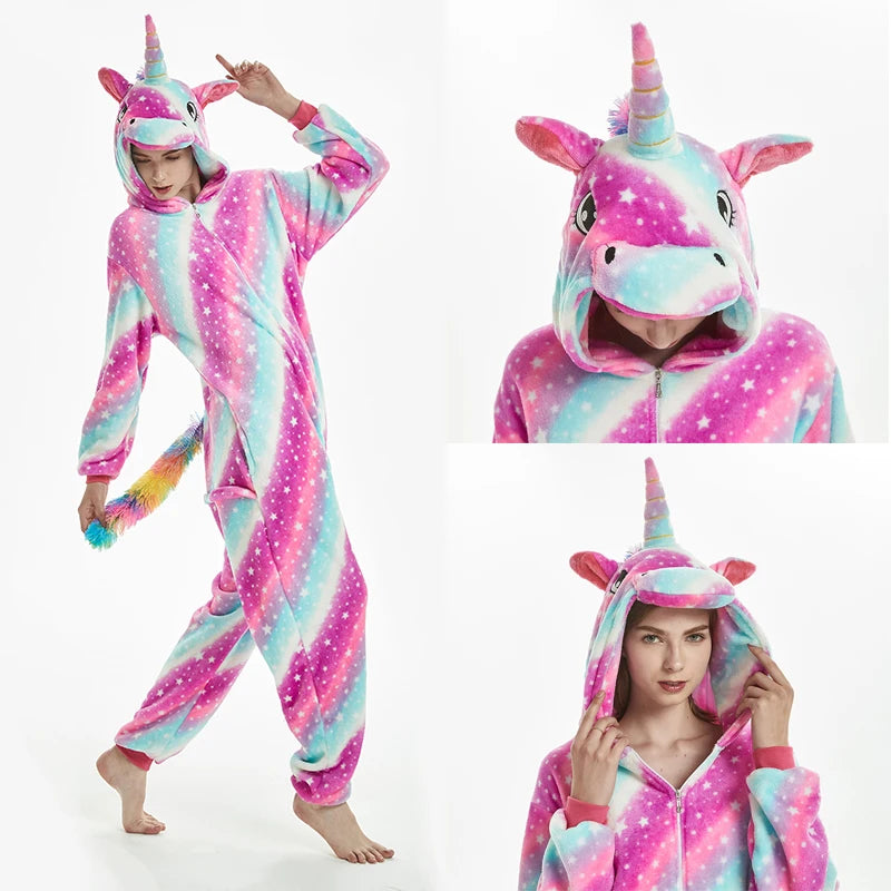 Kigurumi Unicorn Pajamas ‚Äì Kids‚Äô Animal Onesies for Boys & Girls, Warm Winter Homewear image 40