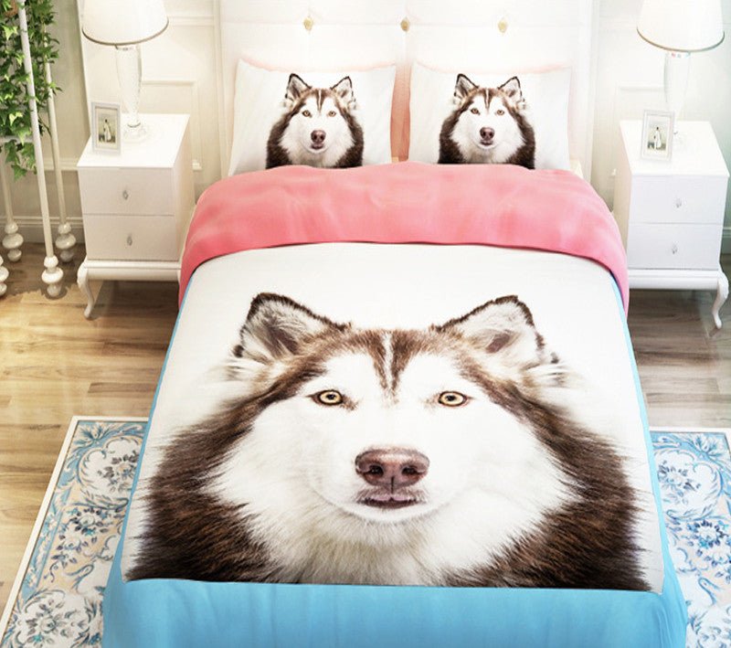 3D Oil Painting Siberian Polyester Duvet Cover image 3