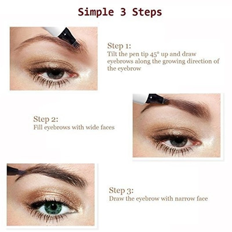 5-Color Four-Pronged Eyebrow Pencil Eyebrow Brush Split Liquid Waterproof Long-Lasting Eyebrows Enhancer Pencil Eyebrow Shadow image 19