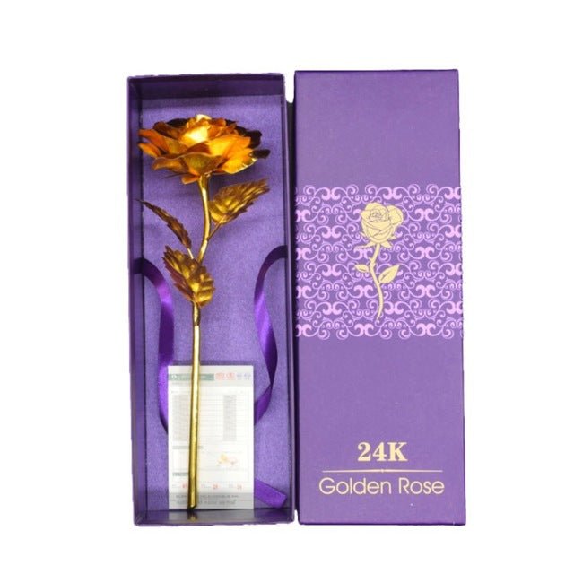 24K Foil Plated Golden Rose image 9