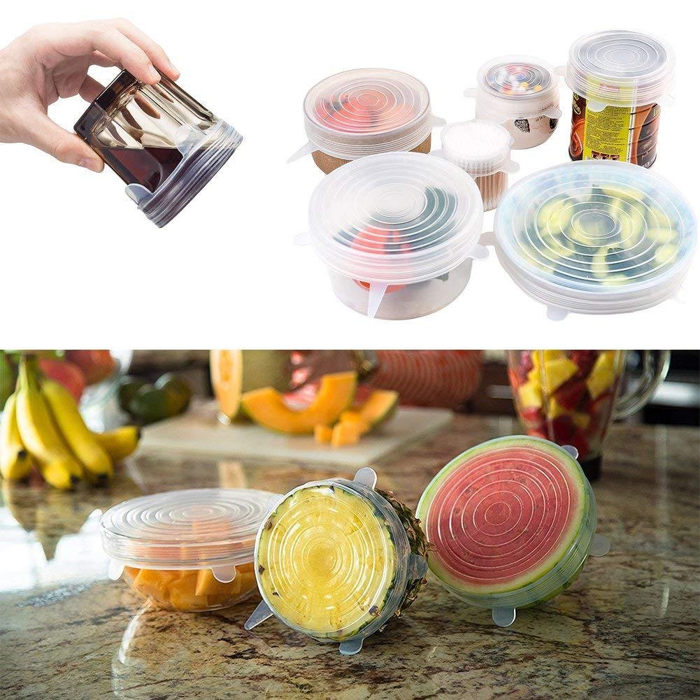 6PCS Universal Silicone Stretch Lids image 6