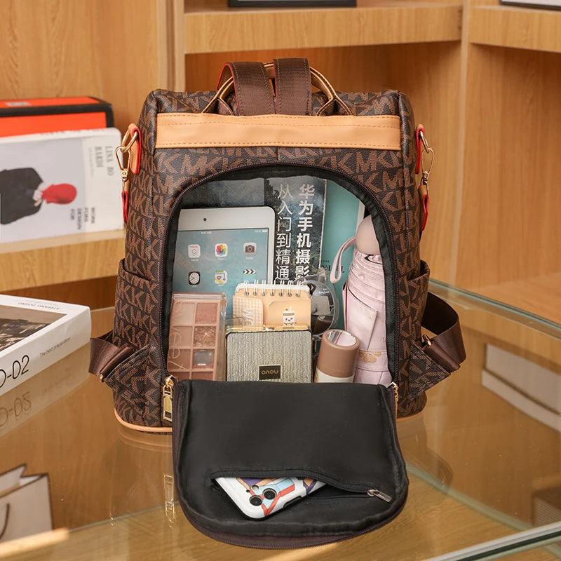 Fashion Backpack For Women PVC Waterproof Shoulder Bag Pack Female Casual Anti-theft Rucksack Shopping Travel Girl School Bags image 5