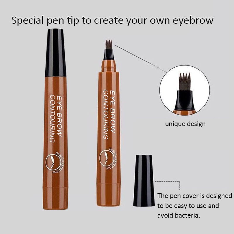 5-Color Four-Pronged Eyebrow Pencil Eyebrow Brush Split Liquid Waterproof Long-Lasting Eyebrows Enhancer Pencil Eyebrow Shadow image 18