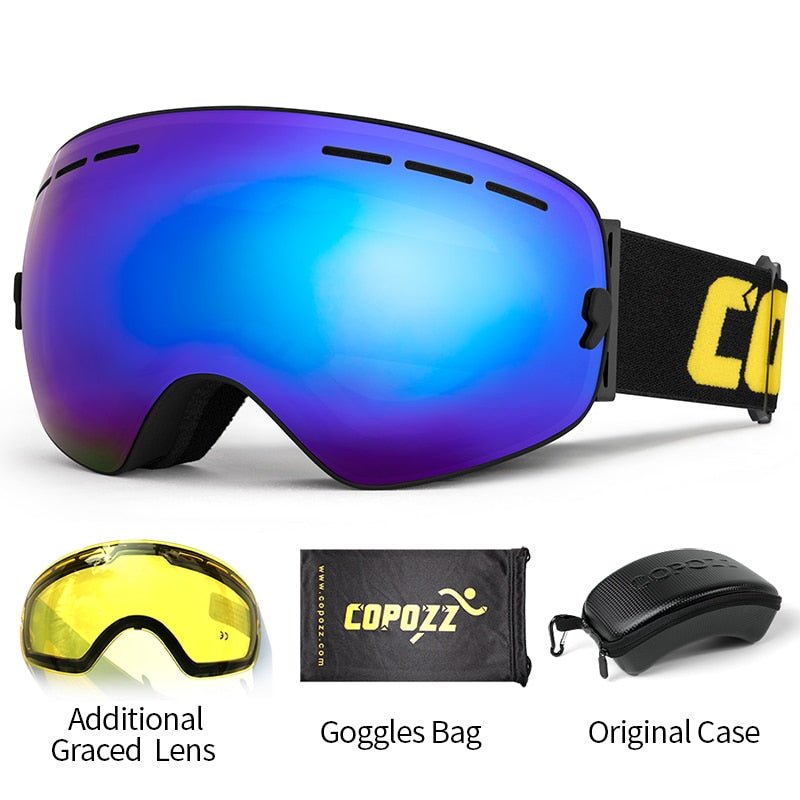 COPOZZ Anti Fog Snowboard Ski Goggles Mask image