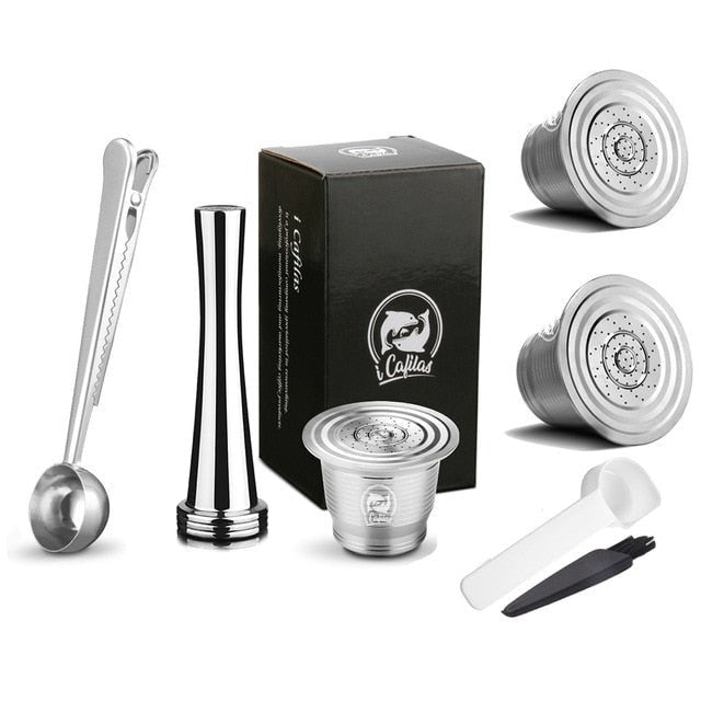 iCafilas Nespresso Reusable Refillable Capsule Pods Compatible With Nespresso Inissia capsula image 20