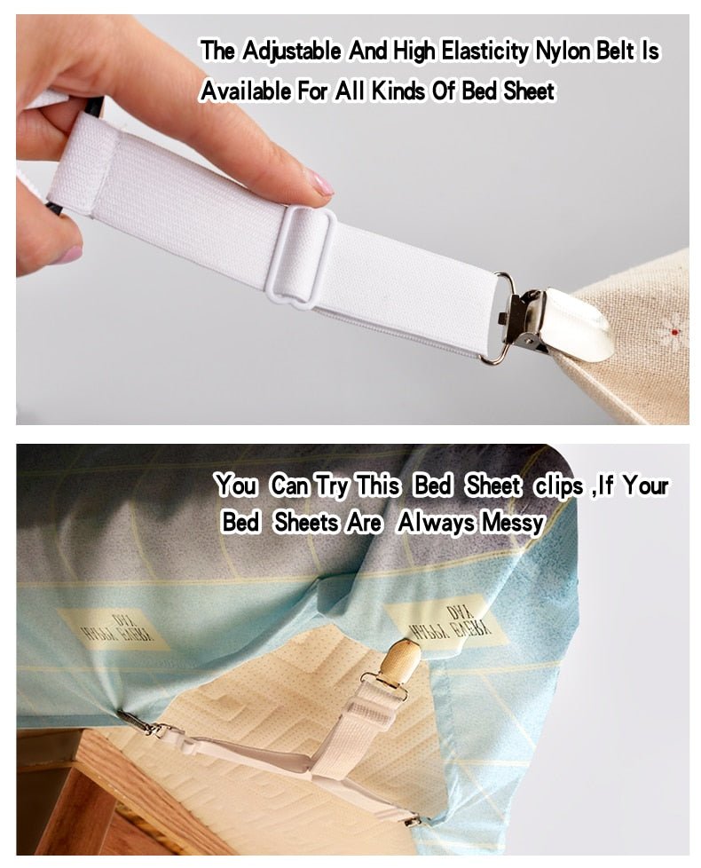 4Pcs/Set Bedsheet Clip and Fastener | Elastic Non-slip Clip and Blanket Gripper image 8