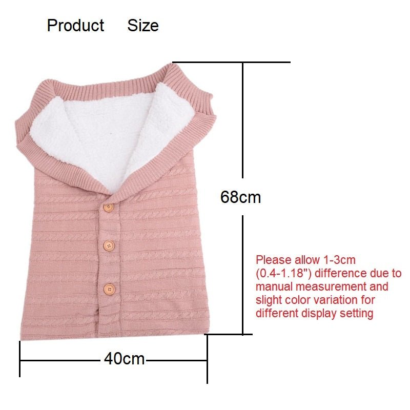 Newborn Baby Winter Warm Sleeping Bag ‚Äì Infant Button Knit Swaddle Wrap & Toddler Blanket Stroller Wrap image 28
