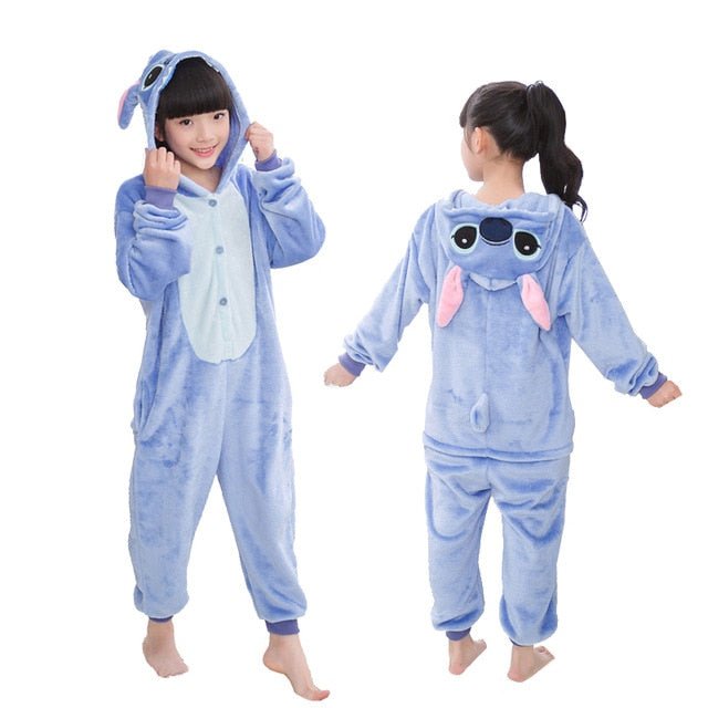 Winter Unicorn Onesies Pajamas | Kids Flannel Warm Jumpsuit SleepWear image