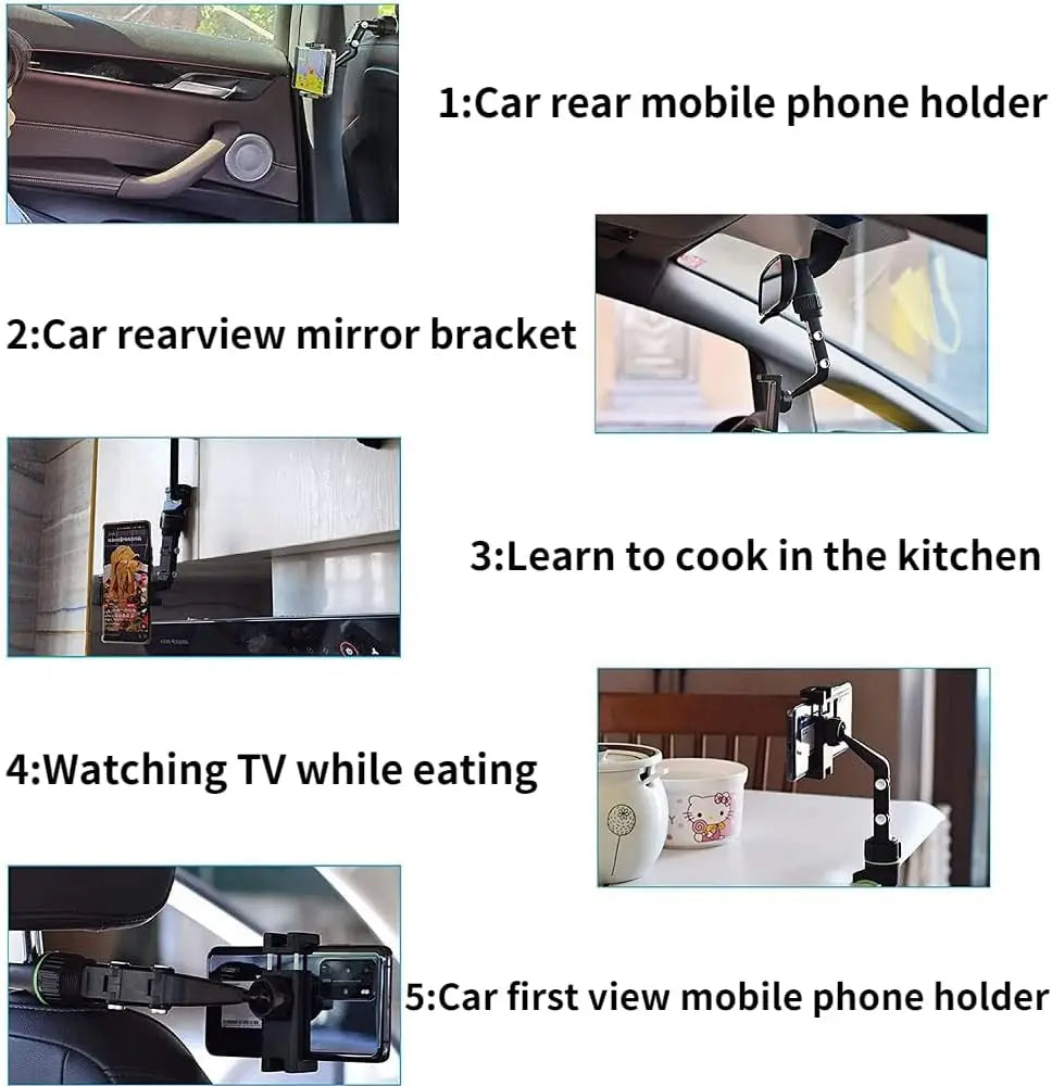 360¬∞ Rotatable Rearview Mirror Phone Holder ‚Äì Retractable Car Phone Mount for All Vehicles image 15