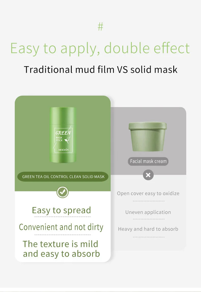 40g Cleansing Green Tea Bar Mask | Cleansing Mud Bar Mask Oil Control | Anti Acne Eggplant Skin Care Whitening Shrinkage Pore image 10