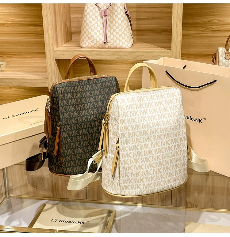 Genuine Leather Women‚Äôs Fashion Summer Travel Backpack Bag | Stylish & Durable image 5