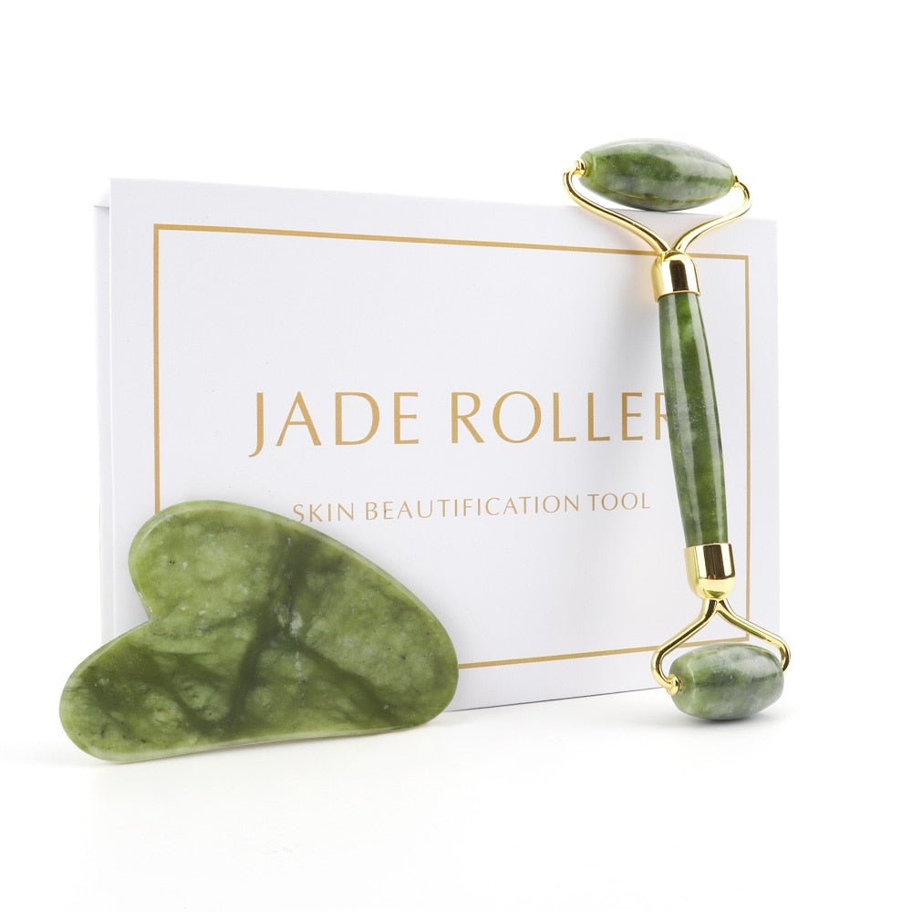 Rose Quartz Roller Slimming Face Massager | Natural Jade Facial Massage Roller Stone image 12