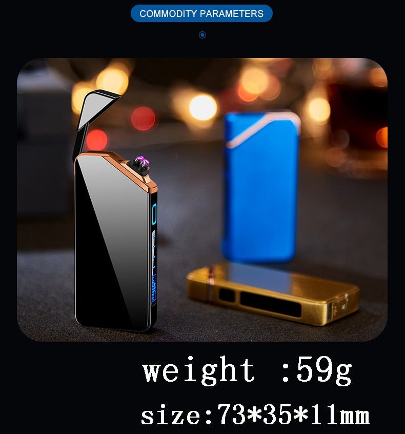 New Double Plasma Windproof Electric Arc Cigarette Lighter image 21