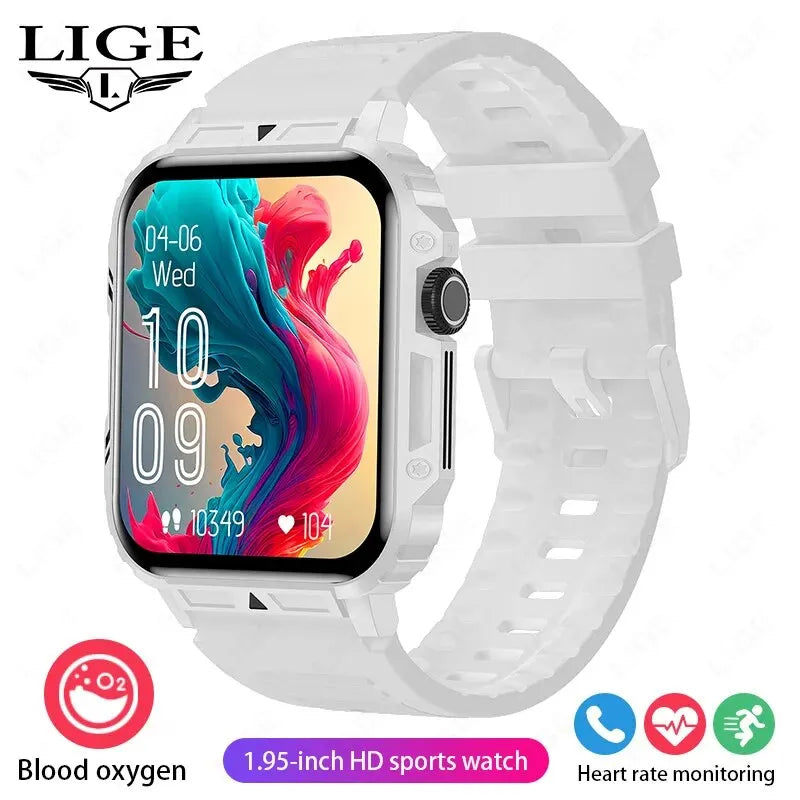 LIGE 1.95” Smartwatch | IP68 Waterproof Health & Fitness Monitor for Men and Women image 8
