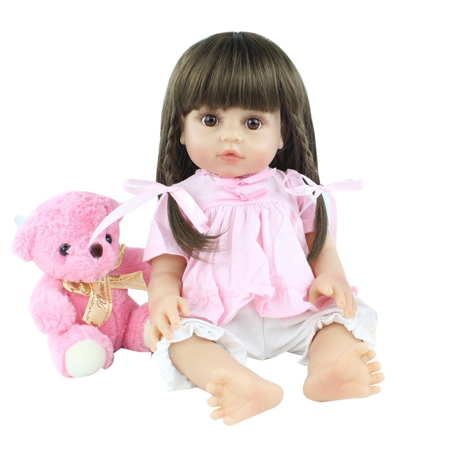 48CM Full Silicone Reborn Lifelike Super Toddler Baby Kid Toy Doll image 24