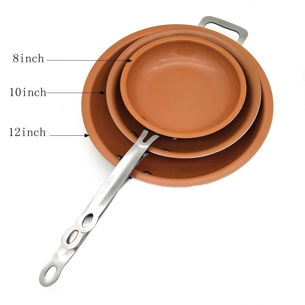 Non-stick Copper Frying Pan with Ceramic Coating image 2