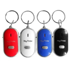 LED Whistle Key Finder Flashing Beeping Sound Control Alarm Anti-Lost Key Locator Finder Tracker with Key Ring image 0