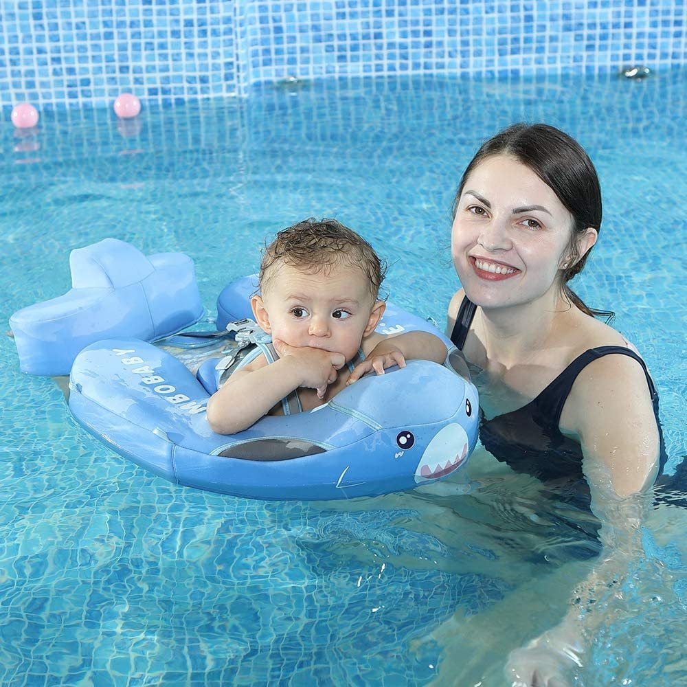 Non-Inflatable Baby Smart Swimming Float Ring Trainer with Sunshade image 10