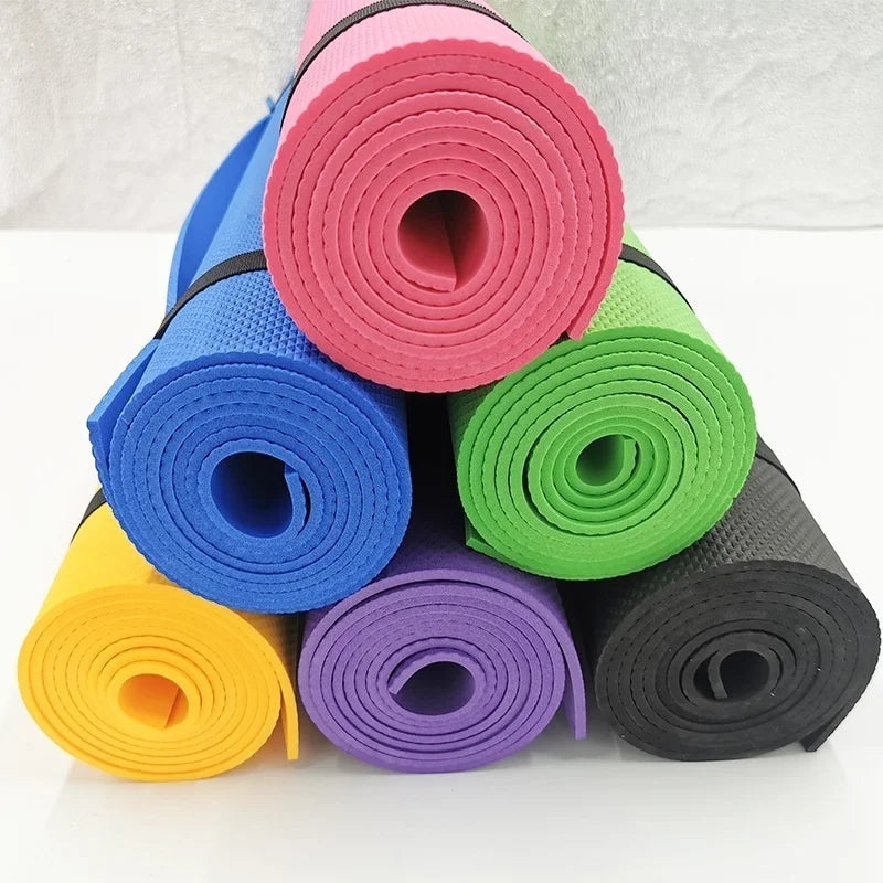 Durable Non-Slip Yoga Mat 4MM Thick, 173cm x 61cm ‚Äì Ideal for Fitness, Pilates, and Workout with Bandage image 13
