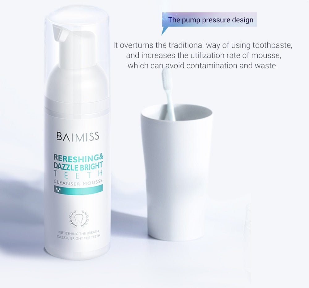 BAIMISS Fresh Shining Tooth-Cleaning Mousse Teeth Whitening Toothpaste image 12
