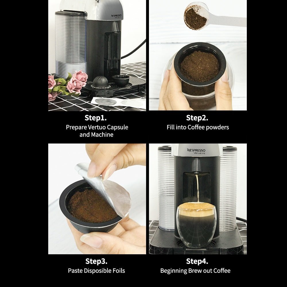Nespresso Vertuoline & Vertuo Stainless Steel Refillable Coffee Filter Reusable Pods image 6