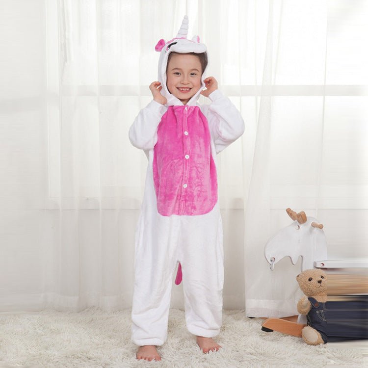 Winter Unicorn Onesies Pajamas | Kids Flannel Warm Jumpsuit SleepWear image 11