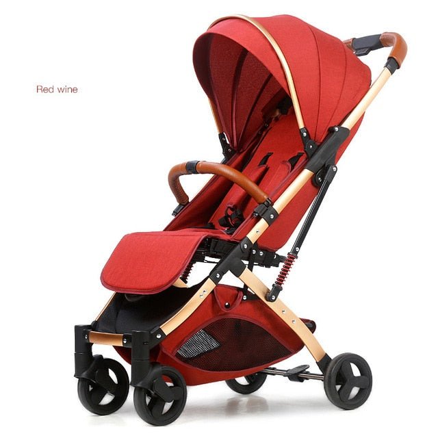 Babyfond 5.8 kg Portable Light Carriage Newborn Baby Stroller - red wine image