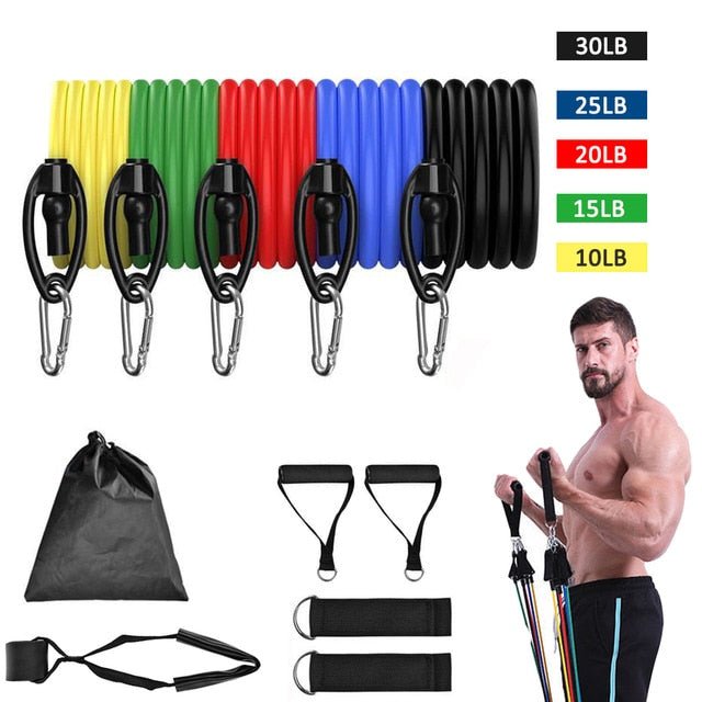 Exercise Resistance Bands Set with Door Anchor Legs Ankle Straps for Resistance Training Physical Therapy Home Workouts image 5