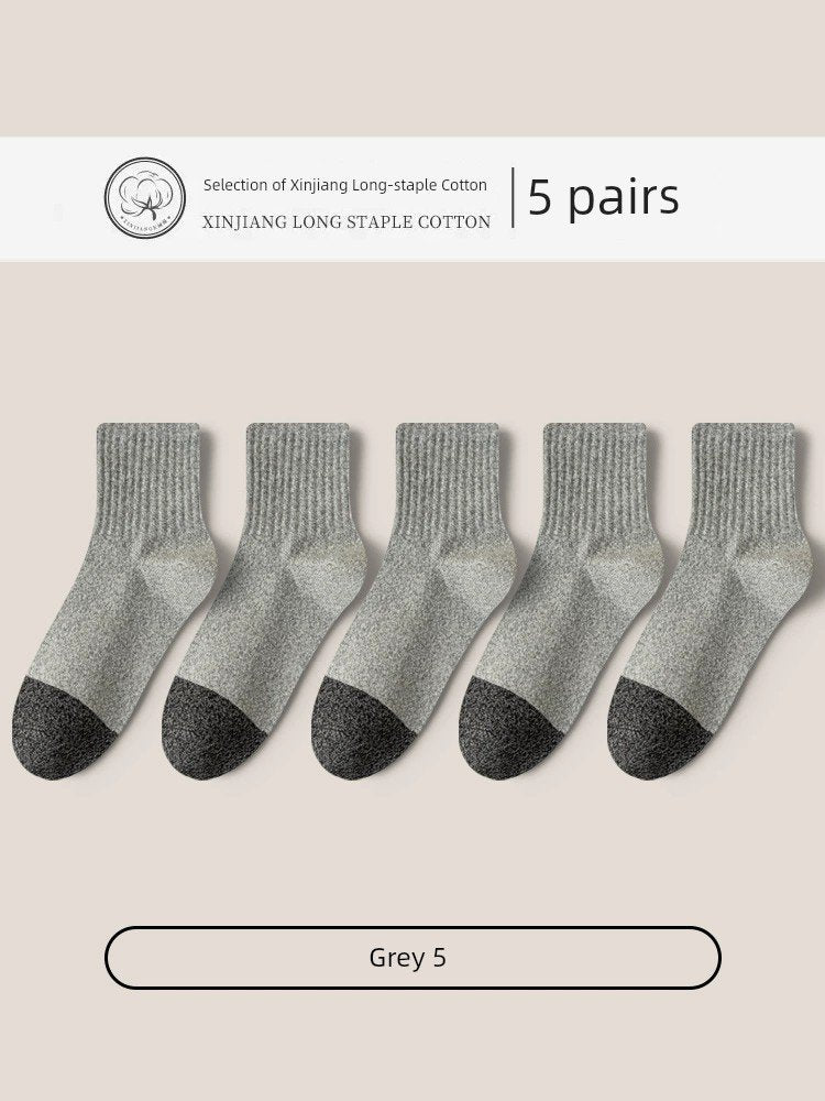 Socks Men's Pure Cotton Sweat Absorbing Breathable Spring, Autumn and Winter Socks image 14