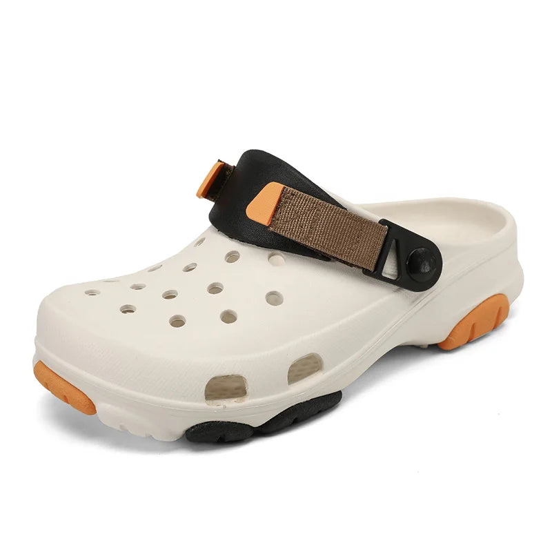 Classic Summer Mens Sandals | White Comfortable Womens Clogs Beach Shoes | Sandals Slip-on Outdoor Sneakers image 9