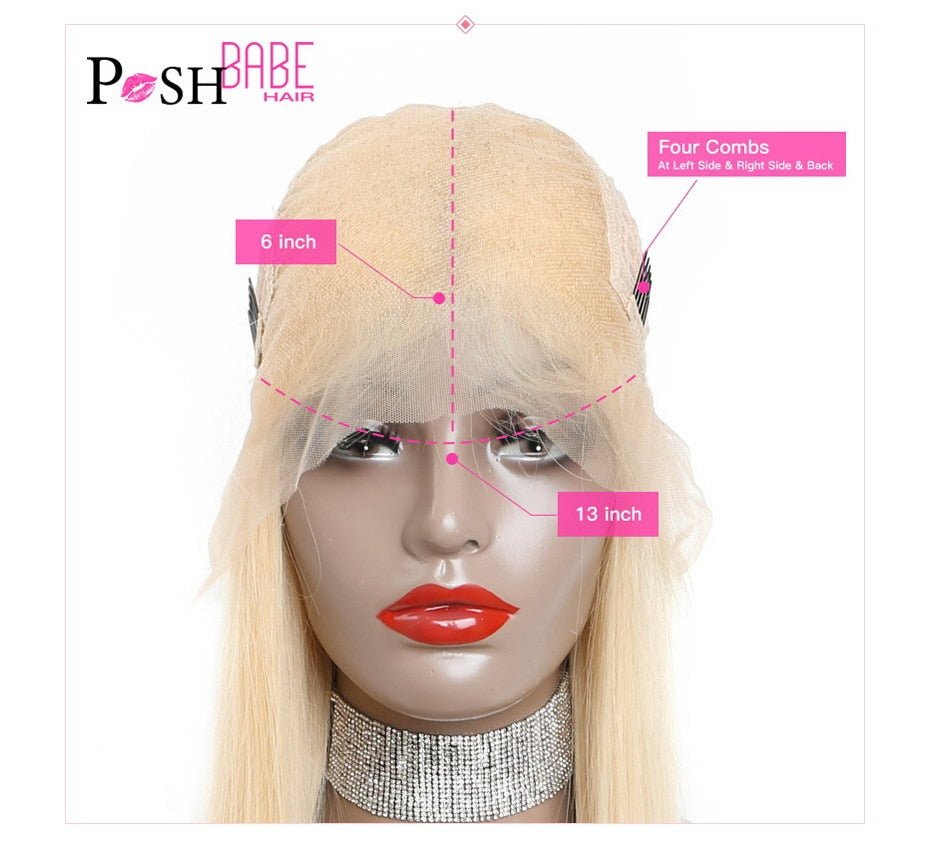 Honey Blonde Color Remy Brazilian Straight Lace Front Human Hair image 26