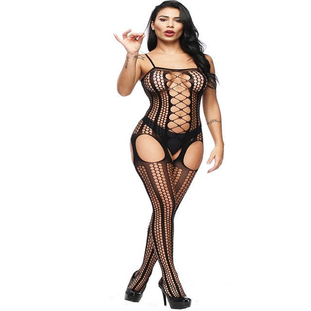 Sexy Lingerie Erotic Teddies Bodysuits Mesh - ny365 black, One Size image