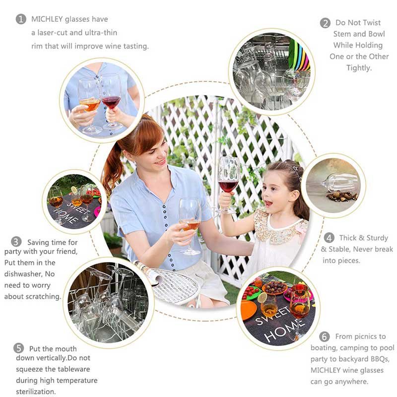 2Pcs Plastic Unbreakable Cocktail Wine Glasses image 6