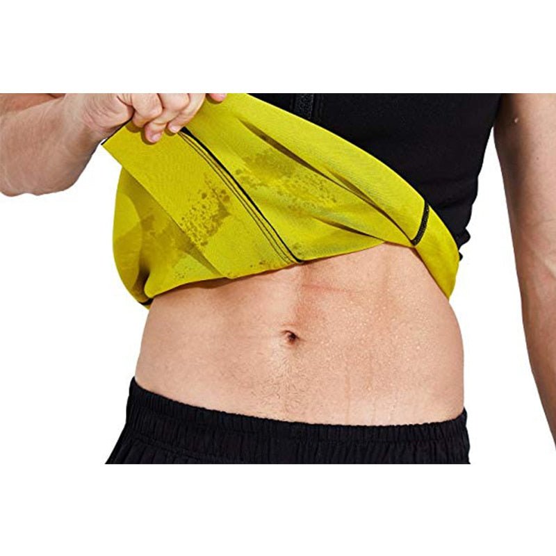 Men Neoprene Sauna Suit Hot Body Shaper Corset for Weight Loss with Zipper Waist Trainer Vest Tank Top Workout Shirt image 12