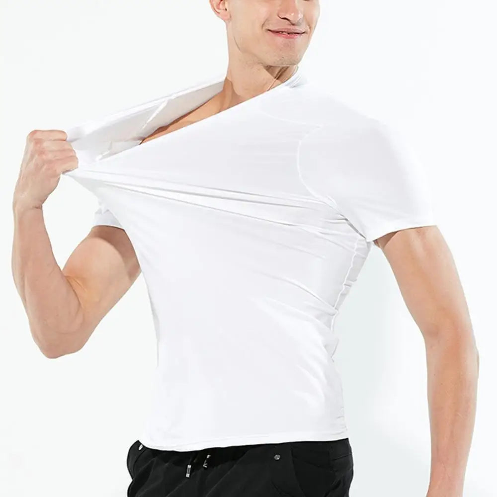 Hydrophobic Waterproof Men‚Äôs Quick-Dry T-Shirt ‚Äì Soft, Breathable, and Wear-Resistant - WHITE, L image