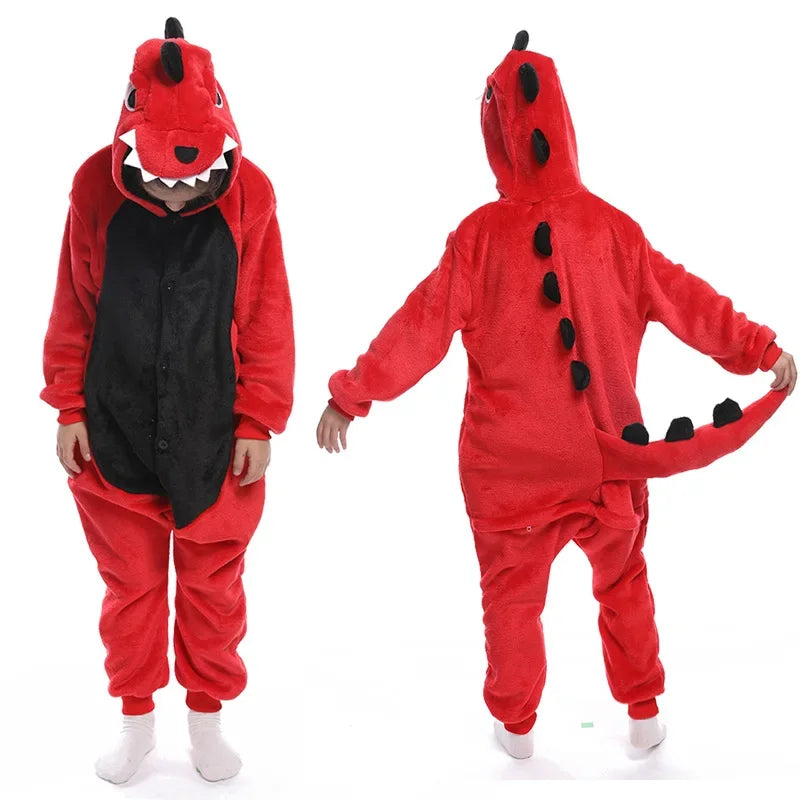 Kigurumi Children‚Äôs Animal Pajamas | Unicorn, Panda, Cat Winter Flannel Pajamas image 8