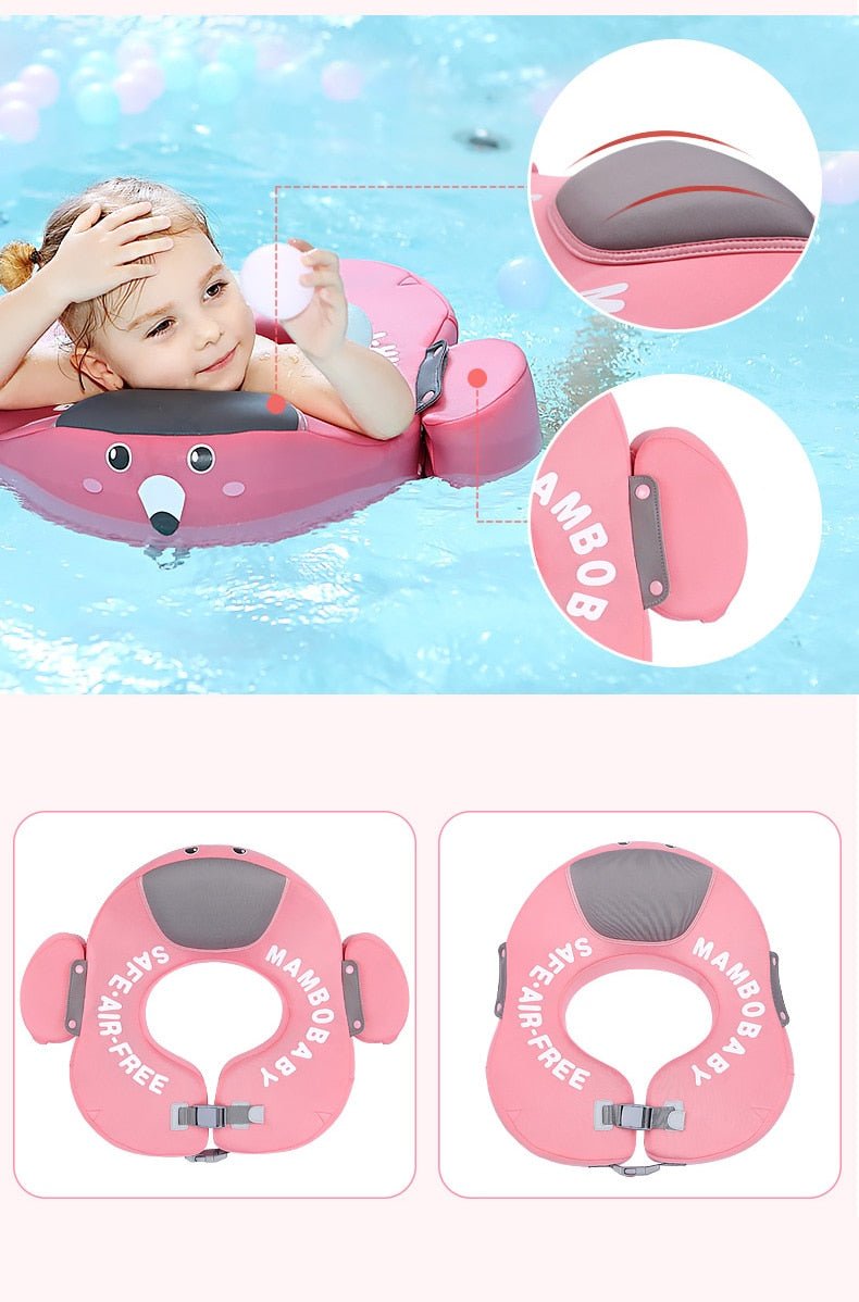 Solid Non-inflatable Baby Swimming Ring Float Swim Trainer Sunshade image 38