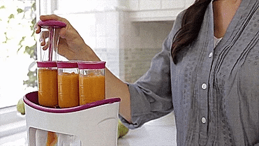 Baby Food Squeeze Station Set | Easy Fruit Puree Maker & Storage Organizer for Kids image 13