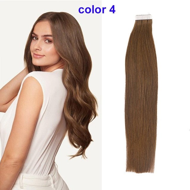 SINDRA 100% Seamless Tape-In Real Human Hair Extensions image 25