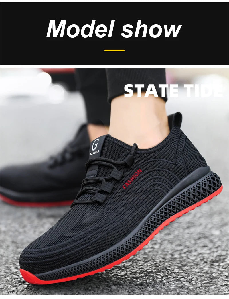 Air Mesh Steel Toe Safety Shoes – Lightweight, Breathable, Puncture-Proof Work Boots image 21