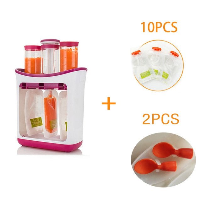 Baby Food Squeeze Station and Pouches - A image