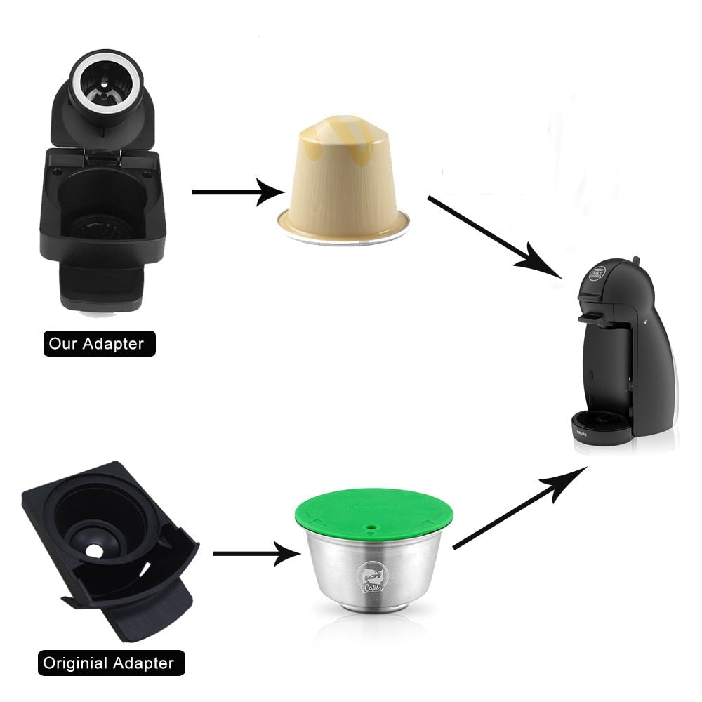ICafilas STAINLESS STEEL Metal Reusable Dolce Gusto Capsule Compatible with Nescafe Coffee Machine Refillable Dolci Filter image 1