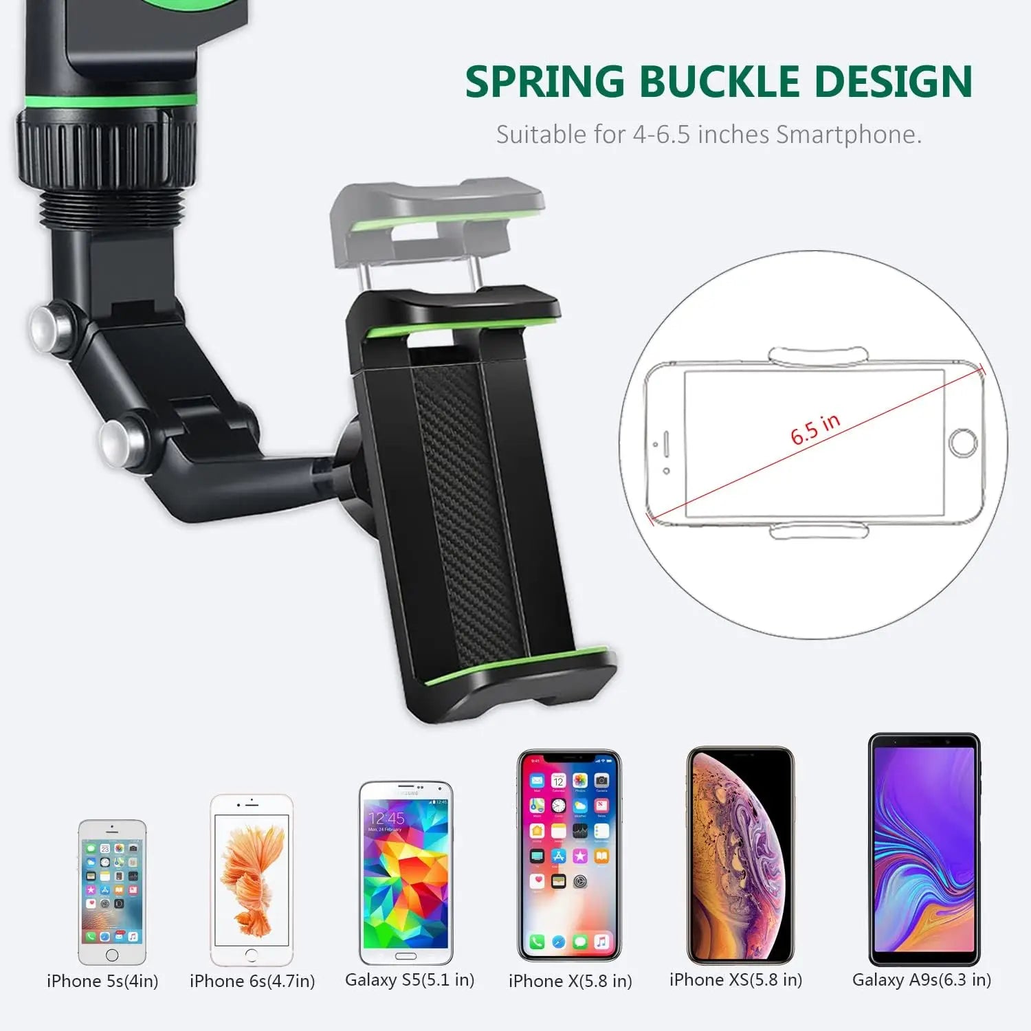 360¬∞ Rotatable Rearview Mirror Phone Holder ‚Äì Retractable Car Phone Mount for All Vehicles image 10
