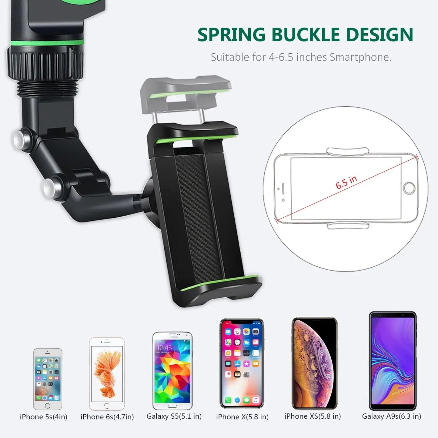 360¬∞ Rotatable Rearview Mirror Phone Holder ‚Äì Retractable Car Phone Mount for All Vehicles image 10